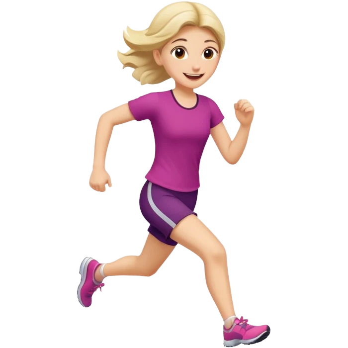 run behind girl emoji