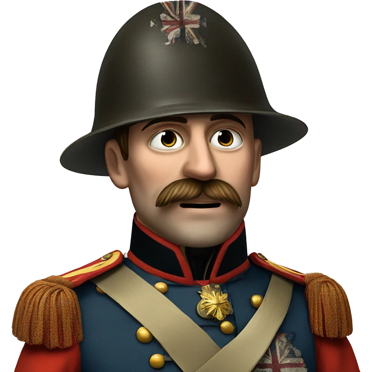 British soldier in the Crimean War blows his nose emoji
