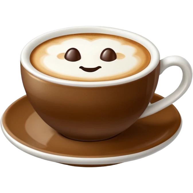 Cappuccino in small cup without a smily on it emoji