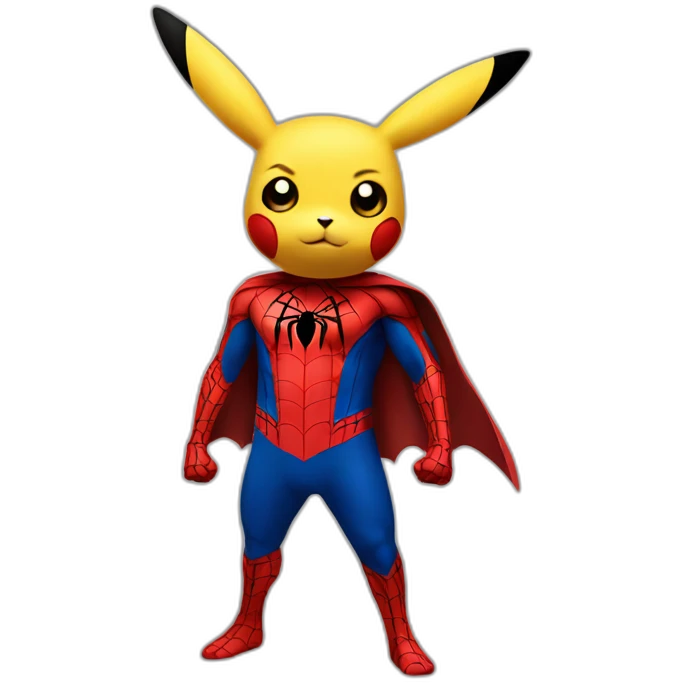 Pikachu as Spider-Man emoji