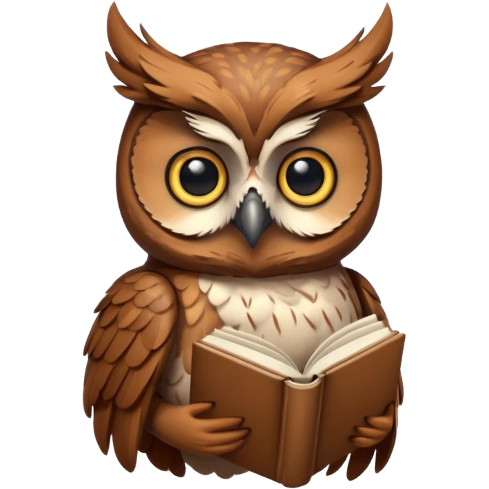 reading owl emoji