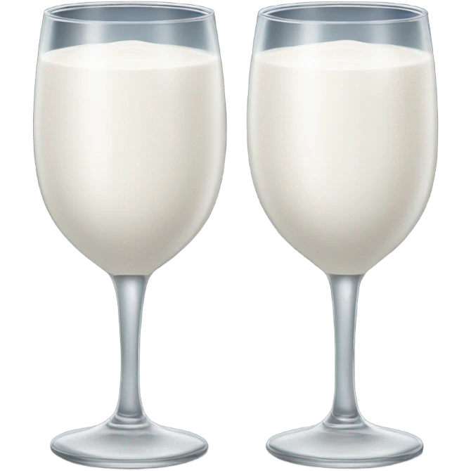 two glasses with milk emoji