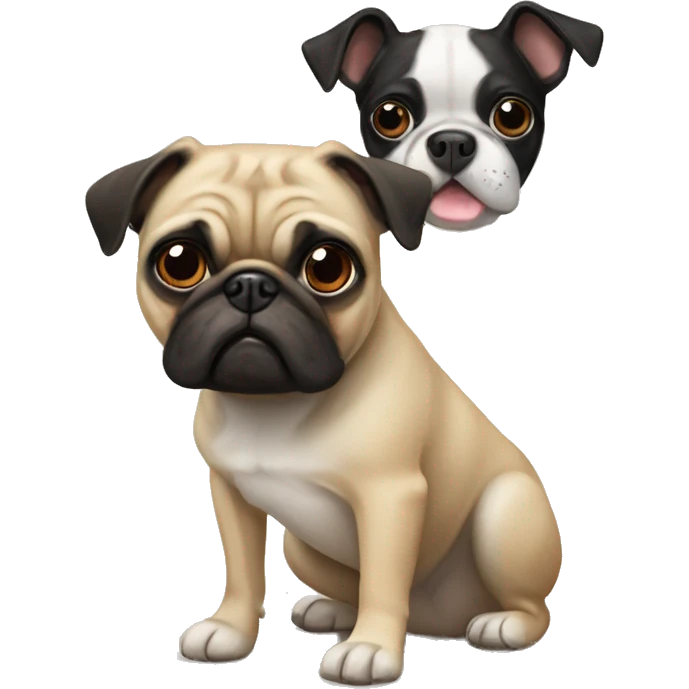 Pug and Boston terrier mix emoji