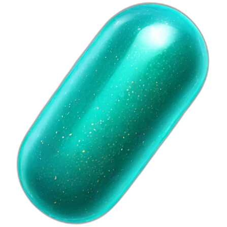 teal medicine capsule, sparkles and texture emoji