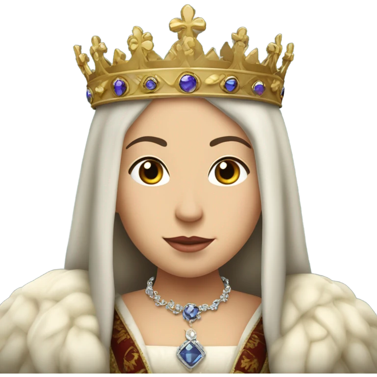 Queen Catherine of Aragon, detailed pretty emoji