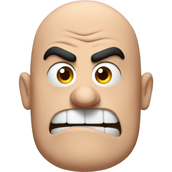 Angry bald gru emoji