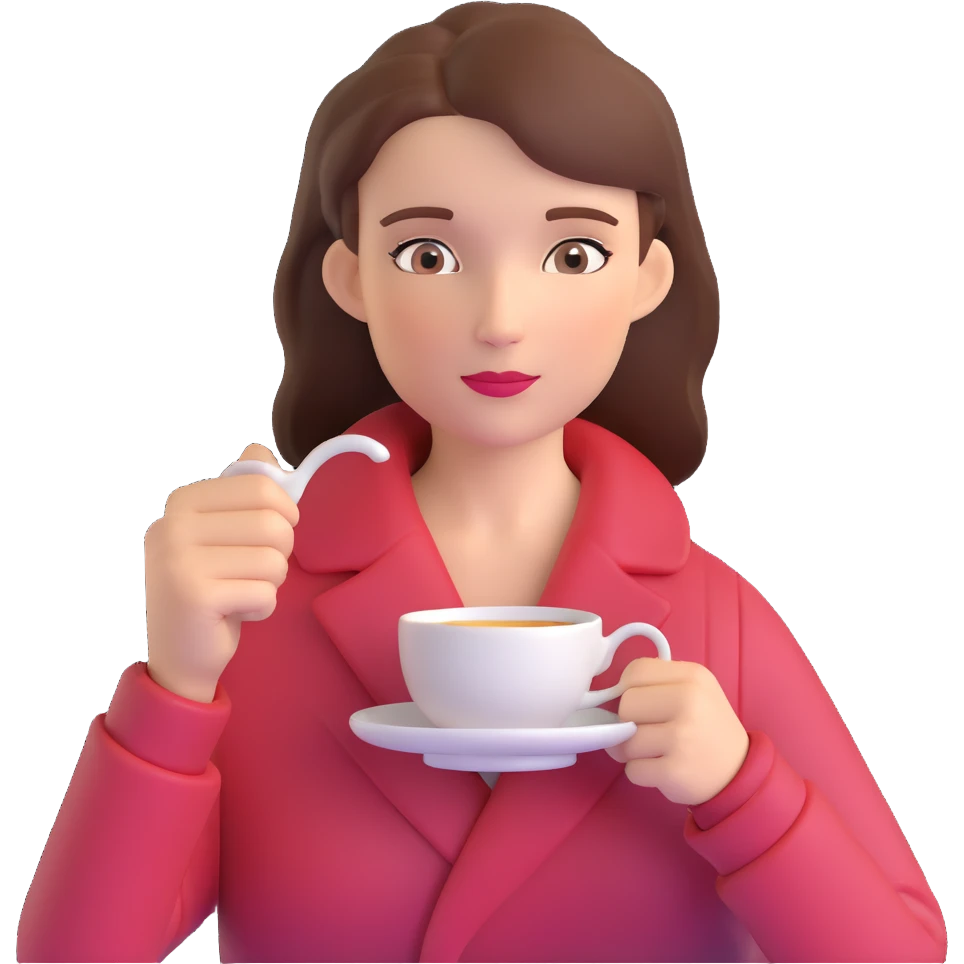 Elegant British woman with perfect hand posture holding teacup, focus on accurate hand anatomy emoji