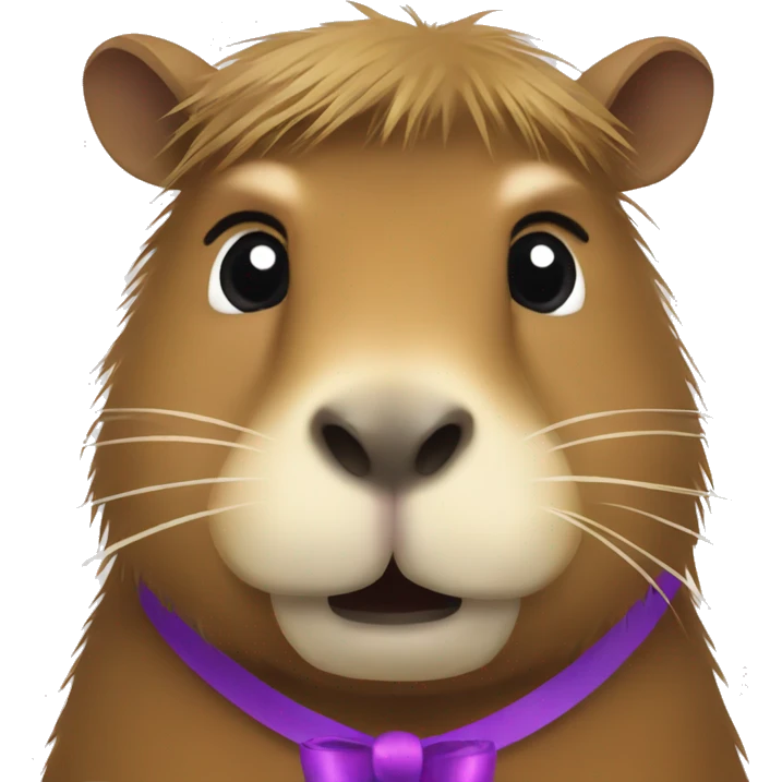 capybara with a bow emoji