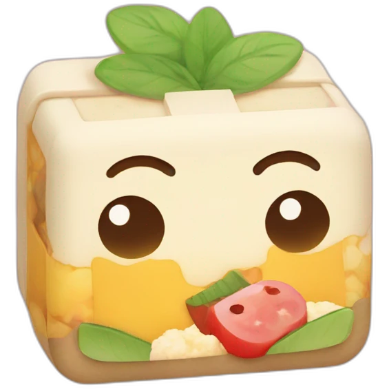 kawaii bento box emoji