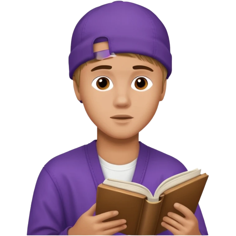 justin bieber read book emoji