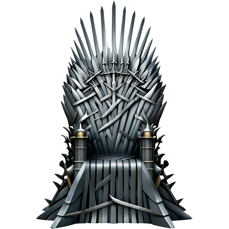 Iron throne made of swords from Game of Thrones emoji