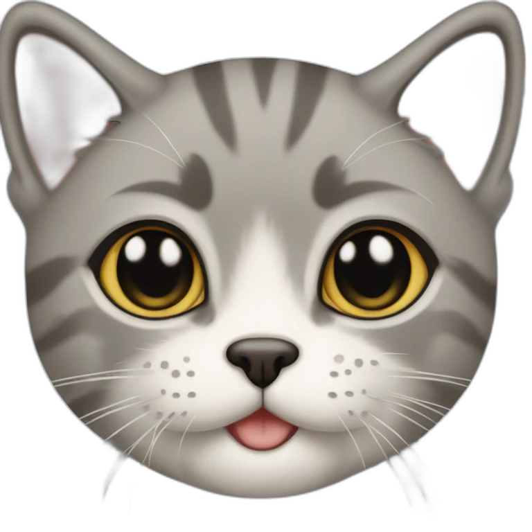 Gato em formarto de cachorro quente emoji