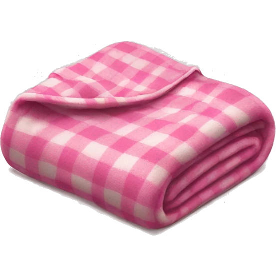 pink flannel folded blanket  emoji