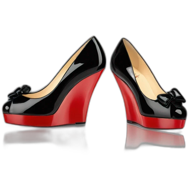 One WEDGE heel LOUBOUTIN black PATENT emoji