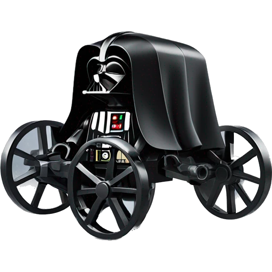Darth Vader’s Lego horse-drawn 4 wheel caravan  emoji
