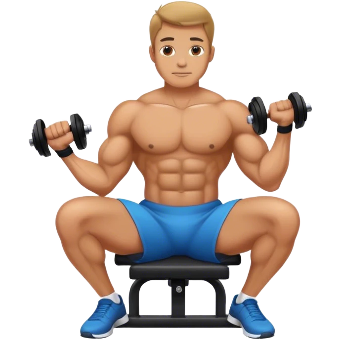 man seated weighted wrist curl emoji