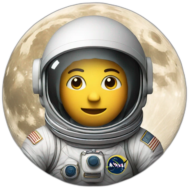 astronaut in the moon emoji