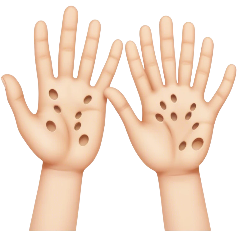 Two hands with holes in them  emoji
