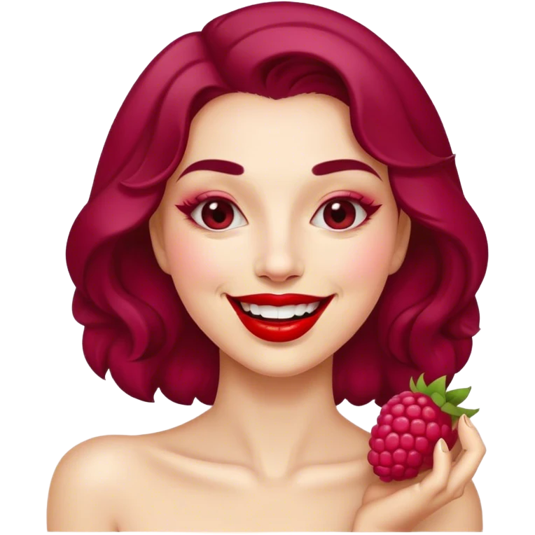 A raspberry similes emoji