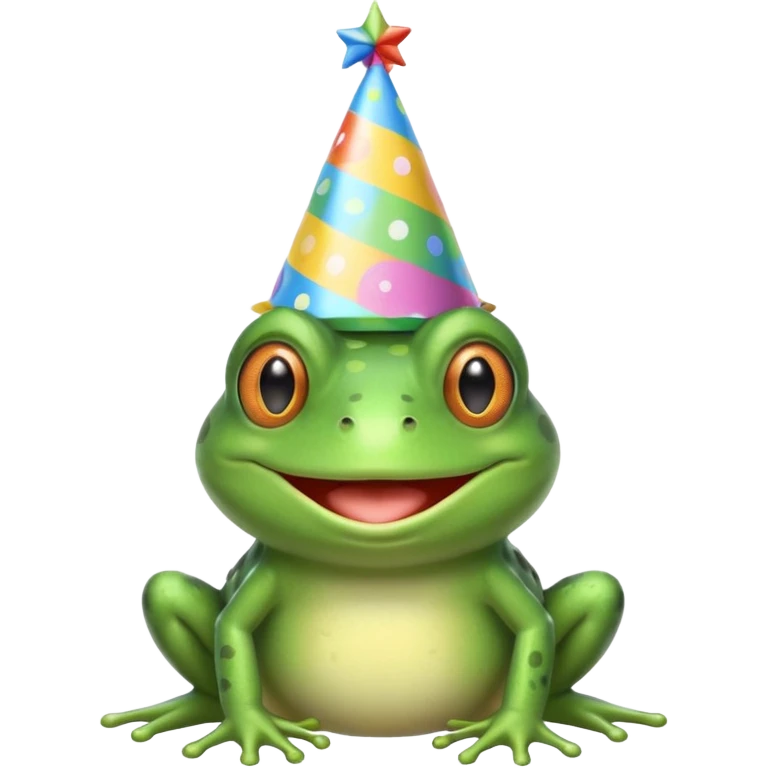 Frog celebrating birthday  emoji