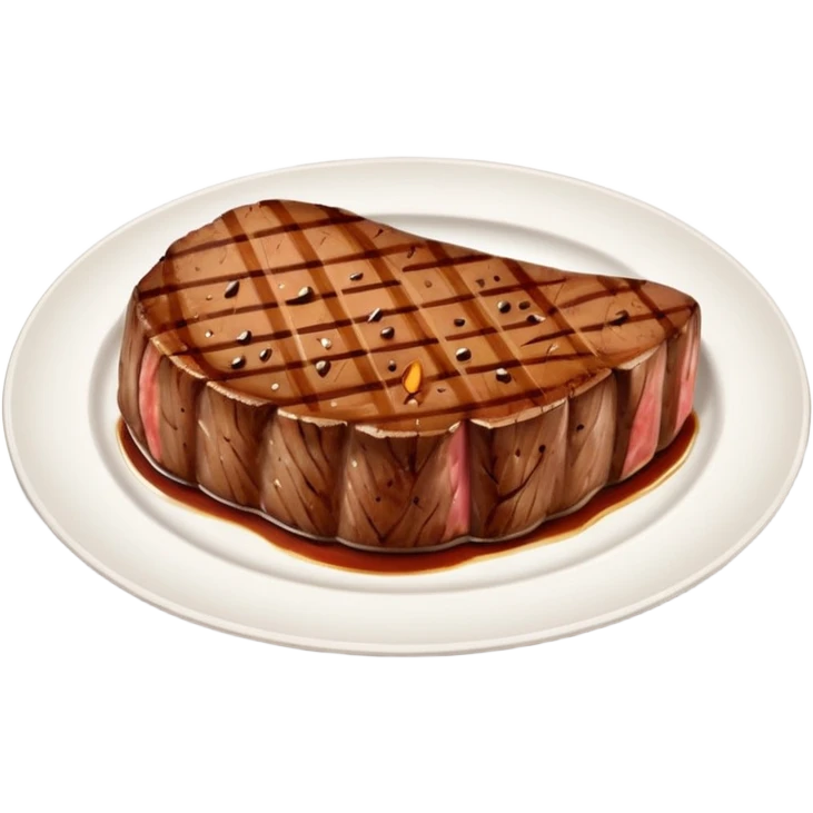 Steak on a plate emoji