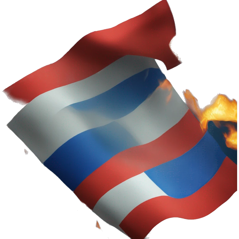 Russian flag on blue fire emoji