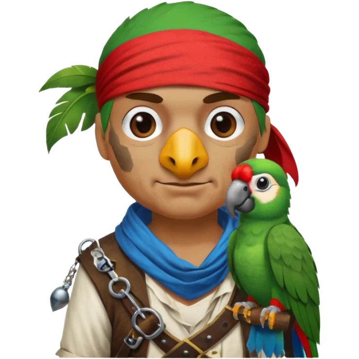 pirate and parrot emoji