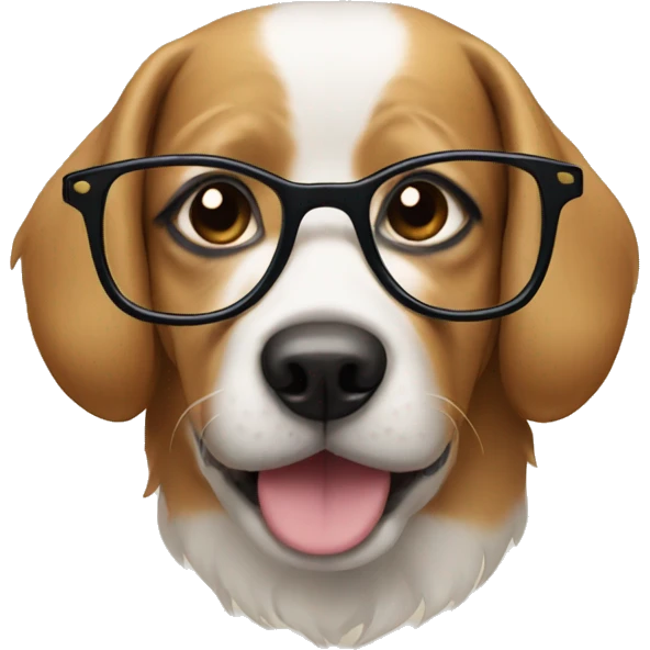 Dog with glasses emoji