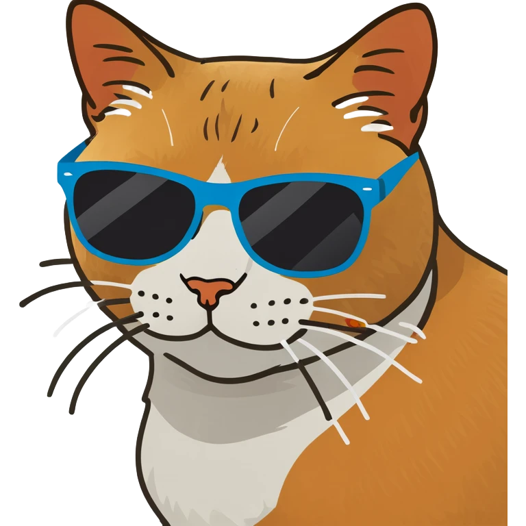 Cat with sunglasses emoji