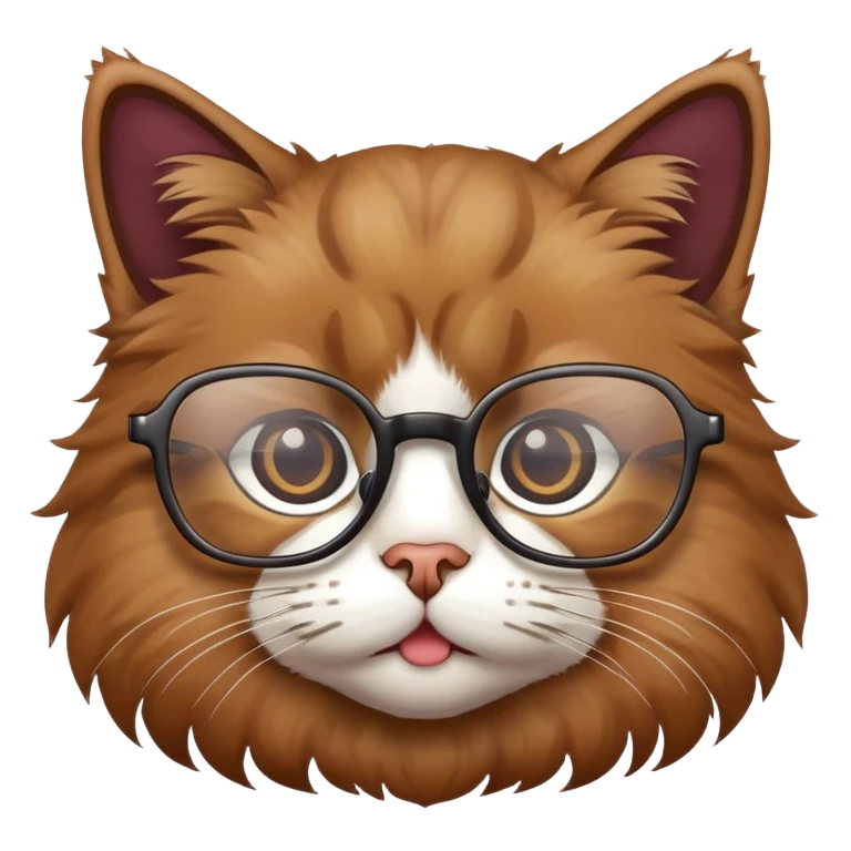 Gato con lentes emoji