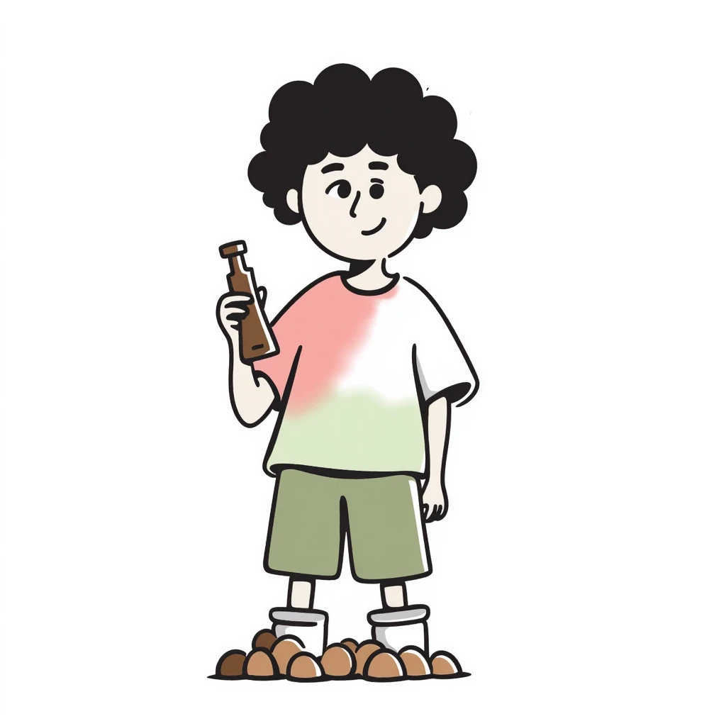 Aesthetic Bubble Tee with a pink-to-white and white-to-green match gradient, brown balls and a brown tube emoji