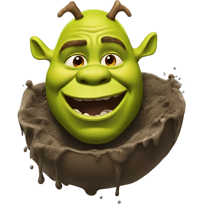 shrek eating mud emoji