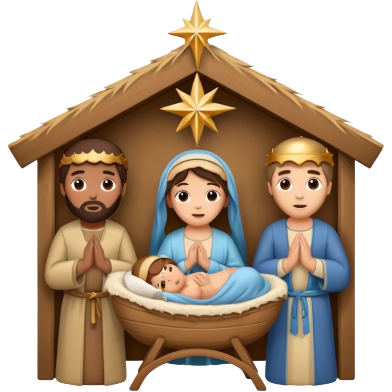 jesus nativity scene emoji