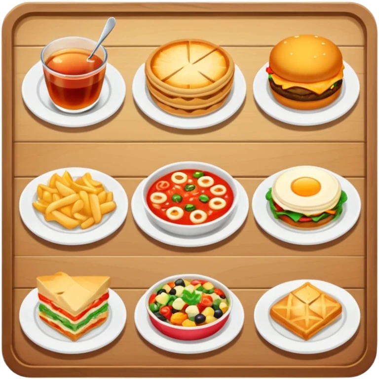 Menu food board emoji