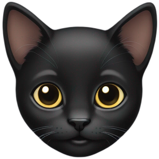 black kitten emoji