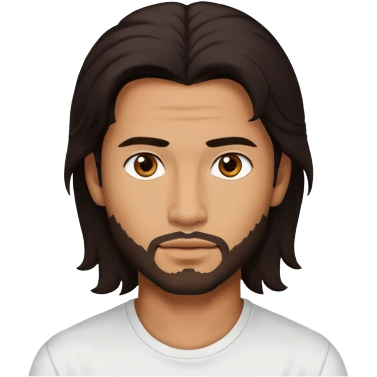 Pana Hema Taylor, male actor (b.1989) with tan skin, dark brown long hair emoji