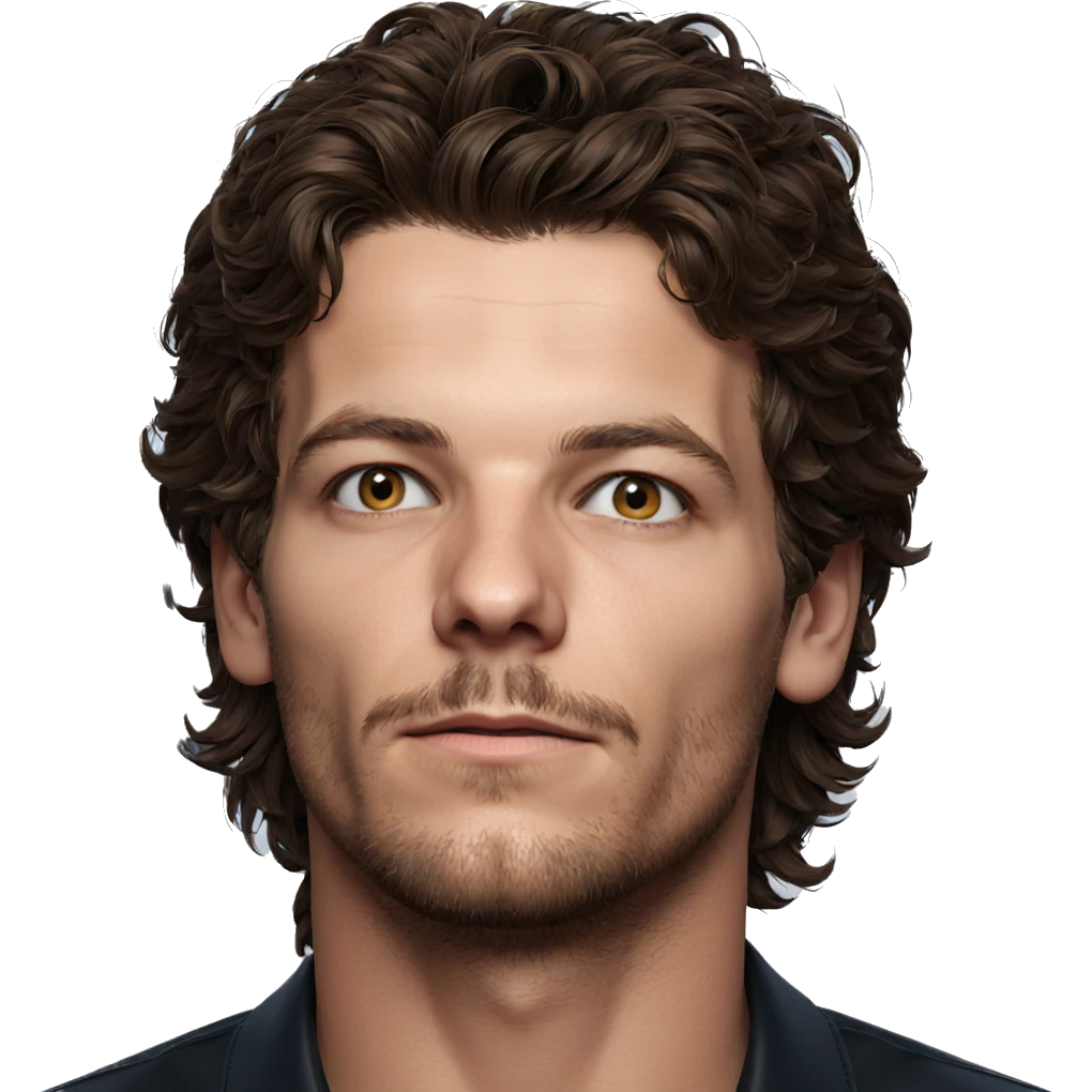 brown haired male portrait emoji