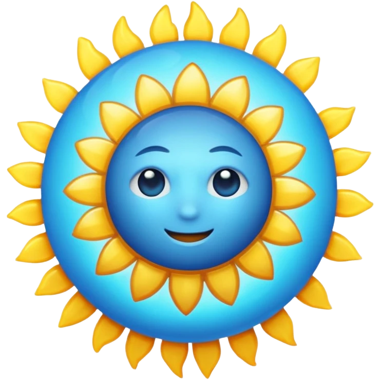 blue sun emoji