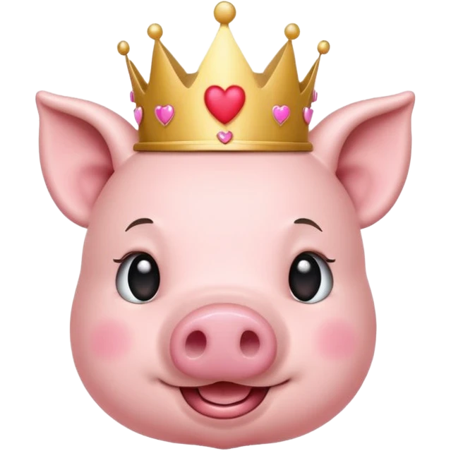 cute pink pig HEART emoji emoji