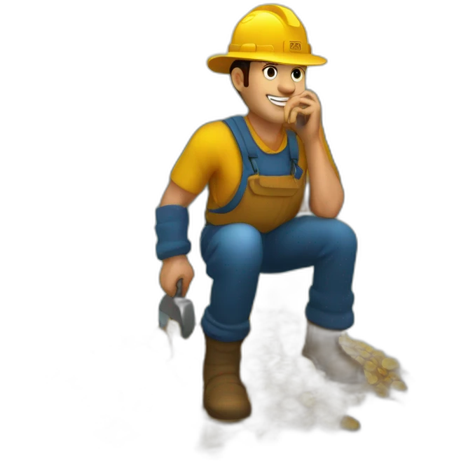 gold mining on the blue river bank emoji