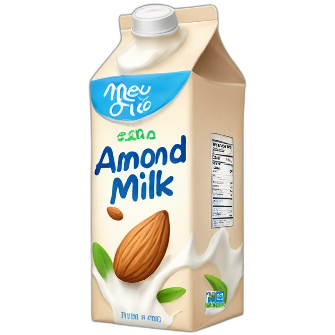 almond milk in a tetrapack emoji