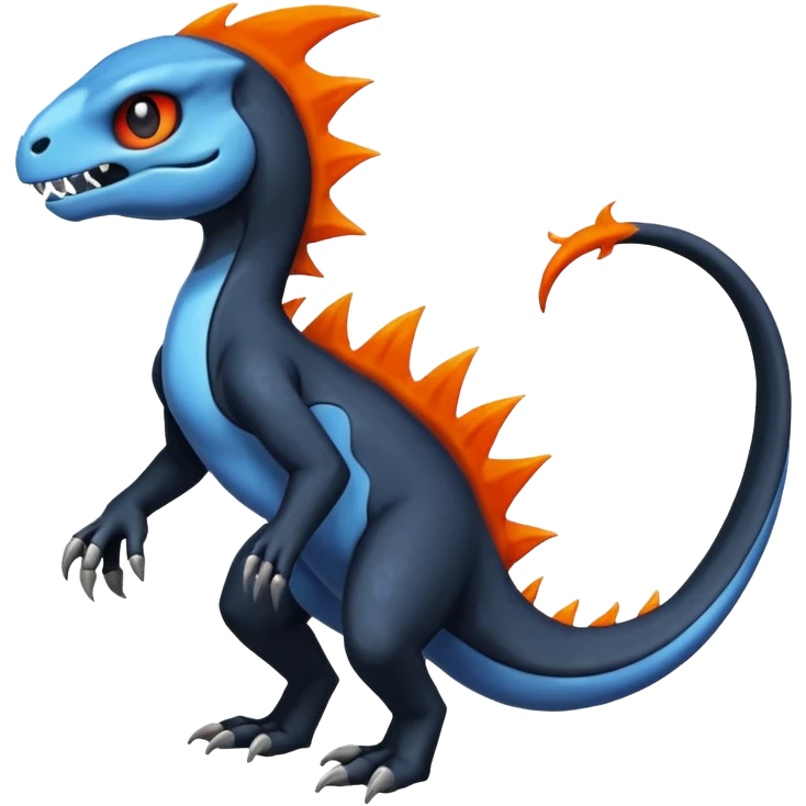 Shiny Duskull-Salandit-Charmeleon-Fakémon-hybrid-creature (full body)  emoji
