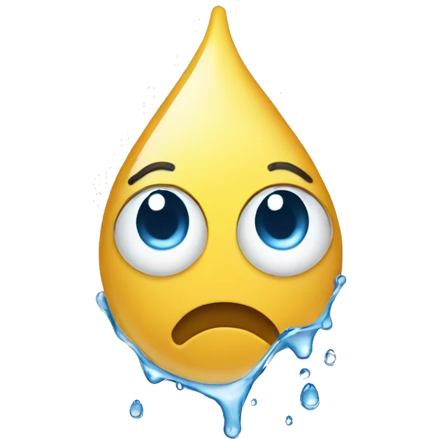 water droplet on face emoji