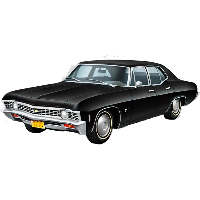 1967 black four door Chevrolet impala emoji