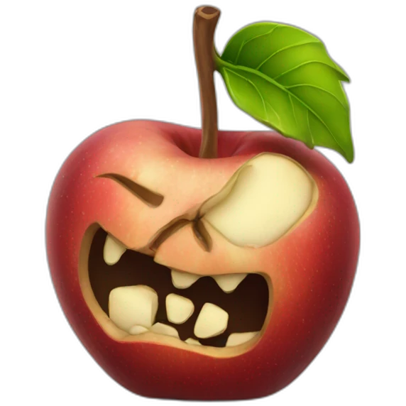 Rotten apple emoji