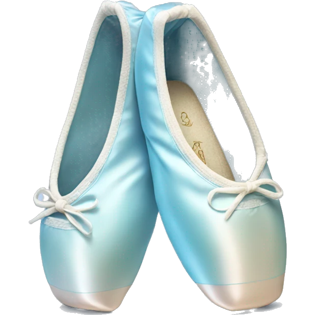 pastel blue ballet pointe shoes emoji