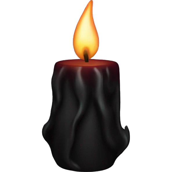 Black flame candle  emoji