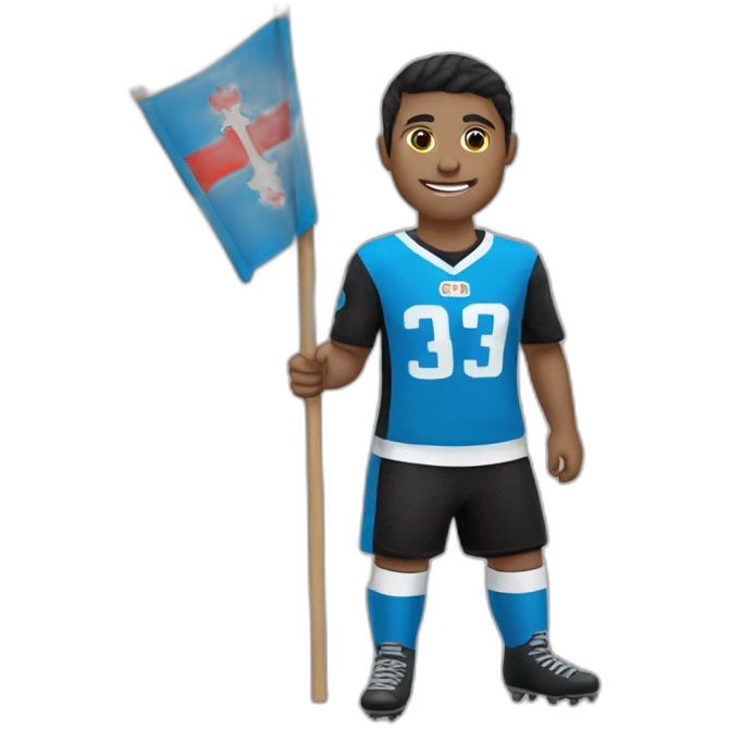 Gotteron player with fribourg flag emoji