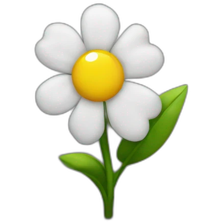 The flower grows from granite emoji