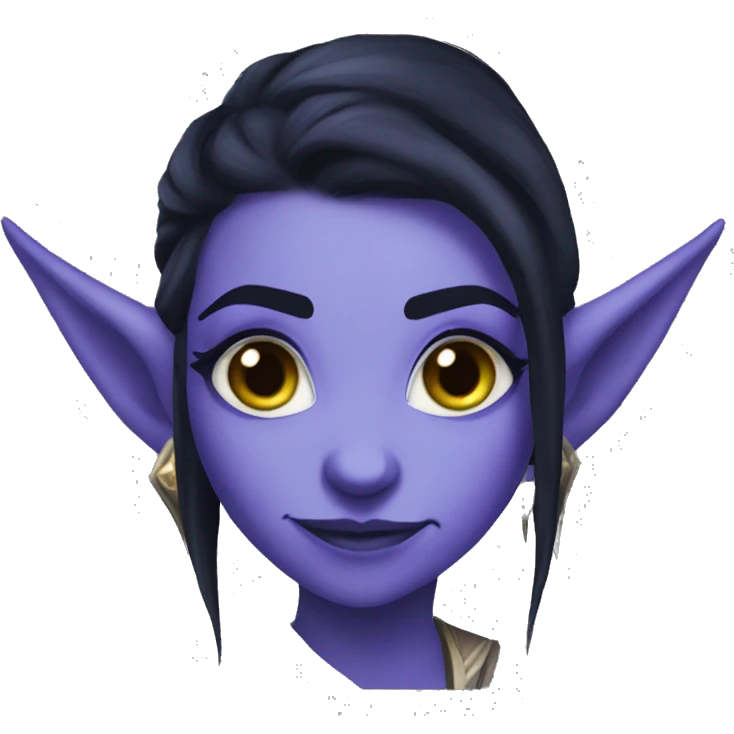 night elf female from world of warcraft emoji